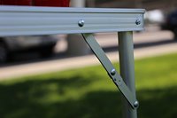 Table de beer pong moderne pliable en aluminium de 8 pieds sur mesure pour l'extérieur