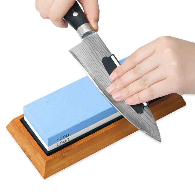 High quality double side 1000/6000 grit fillet knife sharpener whetstone for knives