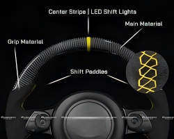 Volant de course personnalisé haut de gamme en Alcantara, LED et fibre de carbone pour Toyota <span class=keywords><strong>GR</strong></span> <span class=keywords><strong>Sport</strong></span> Supra RAV4 Tundra - Product Image 4