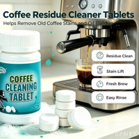 Comprimés effervescents de nettoyage rapide pour l'entretien quotidien des équipements de café professionnels et domestiques