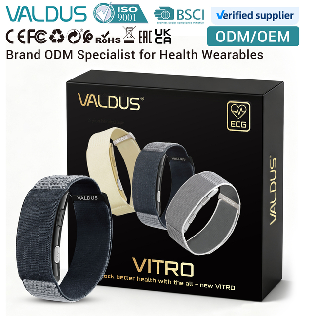 VALDUS ODM/OEM Health 1ATM Waterproof Smart Band ECG Fitness Sleep Tracker Band VITRO Screenless Heart Rate Relojes Bracelet