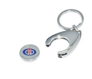 Bán buôn biểu tượng tùy chỉnh UV in ấn thời trang kim loại <span class=keywords><strong>Keychain</strong></span> cho siêu thị mua sắm giỏ hàng Quà tặng khuyến mãi - Product Image 2