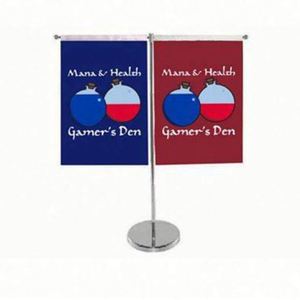 Banderas de Escritorio Personalizadas para Oficina, Impresión Digital en Poliéster, con Base y Poste de Acero Inoxidable, Suministro de Fábrica - Product Image 5