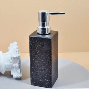ขวดแชมพูทรงเหลี่ยมแบบเซรามิกเลียนแบบ ขวดสบู่เหลวและครีมนวดผมสำหรับเครื่องสำอางและ<span class=keywords><strong>โลชั่น</strong></span> - Product Image 4