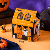 Boîte cadeau transparente sur le thème de la citrouille monstre d'Halloween, boîte en plastique pour chocolats, biscuits, bonbons