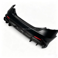Pare-chocs arrière semi-carbone centralisé pour Alfa Romeo Giulia GTAm, avec contour en fibre de carbone noir poli, facile à installer
