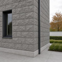 Nouveau Panneau de Pierre Artificielle Écologique Ignifuge Grande Dalle 2027 1500x750x60mm en PU Effet Mur Urbain pour Bordure Extérieure d'Hôtel et Salle à Manger