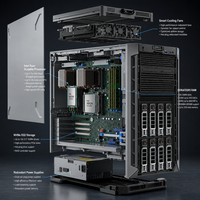 Servidor en Torre Dell T640 al por Mayor, Chasis de 2 Sockets, Solución de Almacenamiento SAS SATA de 18-32 Bahías, Servidor en Torre de Red