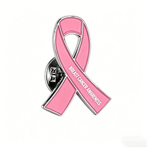 Pin <span class=keywords><strong>de</strong></span> Solapa Personalizado con Cinta Rosa y Gorros Cruzados, para la Concienciación sobre el Cáncer <span class=keywords><strong>de</strong></span> <span class=keywords><strong>Mama</strong></span>, con la inscripción '<span class=keywords><strong>Octubre</strong></span> Encantado', que promueve la detección <span class=keywords><strong>de</strong></span> metales y salvando vidas - Product Image 5