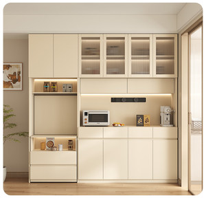 XHA Custom Eco-Friendly Solid Wood Multifunction <b>Sideboard</b> Adjustable Height Dining Table Wall Cabinet <b>for</b> <b>Kitchen</b> Home Office - Product Image 1