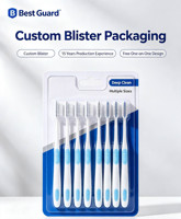 Empaque de Blíster Personalizado al por Mayor para Cepillos de Dientes Desechables, Empaque de Plástico en Blíster para Artículos de Consumo Diario