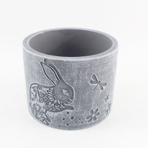 Haute qualité personnalisé Pot de fleur décoratif lapin éléments ciment planteur pour jardin balcon maison plantes béton planteur - Product Image 6
