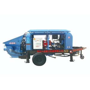 Bomba de Hormigón Eléctrica de Piedra Fina JIUHE Marca XBS30, Bomba de Hormigón Pequeña con Remolque - Product Image 3