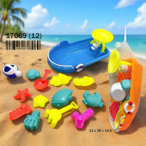 Set di giocattoli da spiaggia 13 pezzi con borsa portaoggetti per spiaggia e giochi con la sabbia - Product Image 3