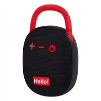 Haut-parleur sans fil mini étanche IPX5 5W avec boucle de mousqueton portable en tissu d'extérieur