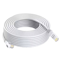 Kabel Ethernet 0G Cat6a/Cat7 RJ45 Patch Cord S/FTP Shielded/UTP T568B Abu-abu/Putih 10Gbps 500MHz/600MHz Panjang Sesuai Pesanan