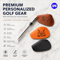 Housse de club de golf en similicuir gravable au laser, personnalisée en cuir PU, housses de club de golf gravées au laser, logo personnalisé, cadeau