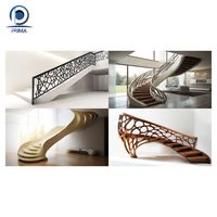 Escalier droit architectural intérieur avec poutre en acier au carbone pour usage résidentiel