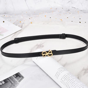 Cinturón de cuero genuino para mujer, cinturón que combina con todo, vestido largo negro decorativo elegante de alta calidad a la moda fino con cintura de vestido - Product Image 4