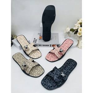 Pantuflas de Mujer con Diseño Floral, Antideslizantes, Punta Abierta, Venta Caliente, Transpirables, Ligeras, Casuales, de PVC - Product Image 1