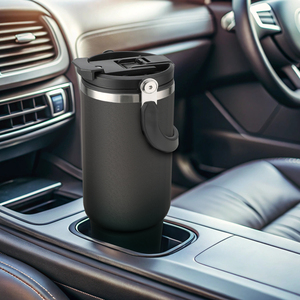 Tumbler Isolato Sottovuoto da 40oz con Manico e Coperchio, Rivestimento in Polvere Colorato, Pronto per la Spedizione da Magazzino FBA - Product Image 6