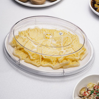 Support à gâteau imprimé à motifs, en plastique PC, écologique, résistant au lave-vaisselle, avec ouverture ovale, pour aliments de style occidental