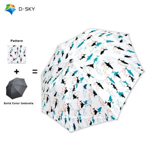 <span class=keywords><strong>Parapluie</strong></span> personnalisé à trois plis avec motif de requin, équipement de pluie personnalisé pour hommes et femmes, <span class=keywords><strong>parapluie</strong></span> élégant et pratique pour l'extérieur - Product Image 1