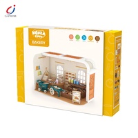 Boneka Miniatur Aksesoris Baru Bayi Diy Mainan Rumah Boneka Bermain Set Toko Roti Kue Mainan Berpura-pura Bermain Rumah Boneka