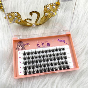 伊伊舞睫毛 御姐无痕卡通纯欲黑梗混合甜美姐妹风分段自然睫毛 - Product Image 2