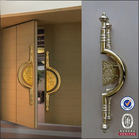 Poignée de porte d'entrée de haute qualité en acier inoxydable et aluminium, symétrique, pour hôtel de luxe, villa, quincaillerie d'entrée principale