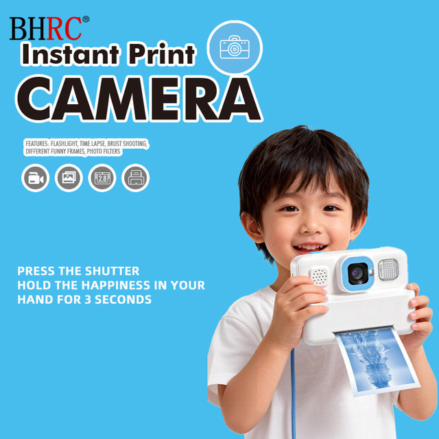 Wholesale LH-P80 Kids Instant Print Camera Rechargeable 36MP HD Digital Camera Portable Thermal Printing Toy Camera
