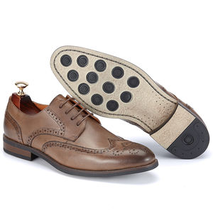 2024 <strong>Brogue</strong> Style Derby Shoes for <strong>Men</strong> Genuine Top Layer Cowhide Leather Durable Oxfords for Career Office Daily Casual Use - Product Image 6