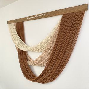 Moderno Simple gris macramé colgante de pared con muebles de barra de madera decoración de la habitación del hogar <span class=keywords><strong>tapiz</strong></span> tejido a mano dormitorio sala de estar - Product Image 4