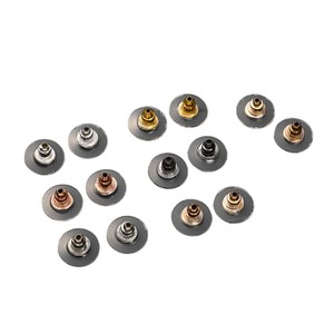 Ufo Shaped Ear Tips Electroplated Silicone Stud <b>Earrings</b> 1500 Per <b>Pack</b> Diy Jewelry Accessories Unisex Fashion Commute Use - Product Image 5