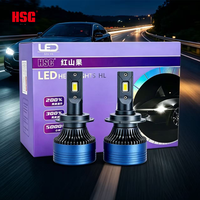 Ampoule de phare LED H4 H7 super lumineuse 12V 160W 4500LM par paire, feux de brouillard de voiture, feux de route avec ventilateur de refroidissement à tube en cuivre