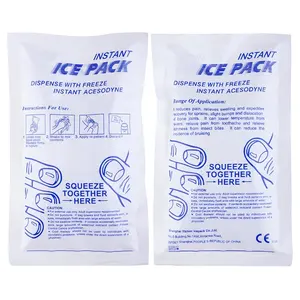 Bsci gmp fábrica de emergência etiqueta privada pe bloco de frio instantâneo descartável terapia fria saco de resfriamento único uso