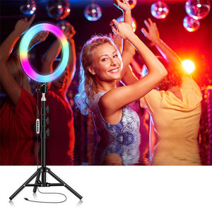 Anneau Lumineux Selfie à <span class=keywords><strong>Pince</strong></span> <span class=keywords><strong>avec</strong></span> Support de Téléphone pour Maquillage, Diffusion en Direct, Tutoriel en Ligne, Visioconférence – <span class=keywords><strong>Lampe</strong></span> <span class=keywords><strong>LED</strong></span> Circulaire Dimmable - Product Image 5