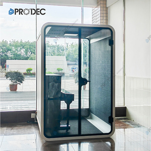 Cabina Telefónica Acústica con <span class=keywords><strong>Silla</strong></span> y Escritorio, Muebles con Aislamiento Acústico, Cabina <span class=keywords><strong>de</strong></span> Reuniones para Oficina, Cabina <span class=keywords><strong>de</strong></span> Grabación Insonorizada para <span class=keywords><strong>Estudio</strong></span> Vocal - Product Image 6