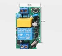 Module récepteur de relais RF miniature 1 canal AC220V, code d'apprentissage 433MHz, interrupteur sans fil pour porte de garage, système d'alarme lumineux