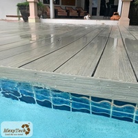 Nouvelle technologie, lames de terrasse WPC modernes brossées antidérapantes, étanches et écologiques pour balcon, revêtement de sol extérieur à emboîtement