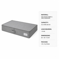 Boîte de rangement pliable sous le lit avec couvercle pour organiser les vêtements, les chaussures, les couvertures, les oreillers