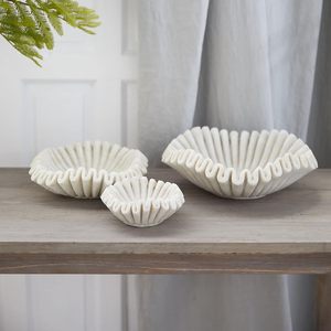 Clássico branco pedra natural mármore flor tigela decorativa casa fruta jóias mármore ônix travertino contemporâneo tigelas - Product Image 4
