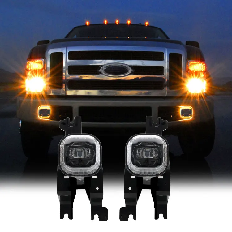 Heldere Lens Led Mistlicht Rij Lamp Drl Voor Ford F250 F350 F450 Super Duty 2008 2009 2010