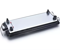 Grill électrique antiadhésif Samgyupsal avec poignée, barbecue électrique avec plaque en aluminium, vente chaude, sans fumée, intérieur, 1 AN