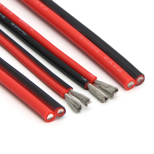 Fil de silicone flexible noir et rouge à <span class=keywords><strong>2</strong></span> conducteurs, câble électronique en cuivre étamé 8/<span class=keywords><strong>10</strong></span>/12/14/16/18/20 AWG - Product Image 3