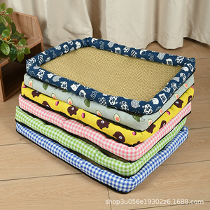 Summer pet cooling bed, <b>cat</b> bed, dog bed, all-season rattan cooling <b>mat</b>, breathable and cooling, washable sleeping product - Product Image 2