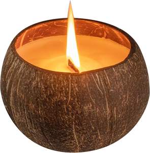 Natural Polished Eco-Friendly Empty <b>Coconut</b> Shell Bowl for <b>Candles</b> Making - Product Image 6