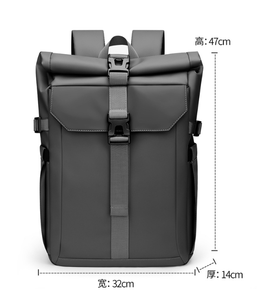 Sac à dos d'<span class=keywords><strong>étudiant</strong></span> personnalisé avec logo, sacs d'école pour le lycée, logo personnalisé, sac à dos multifonctionnel imperméable à enroulement - Product Image 4