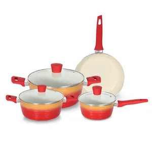 kitchenware cooking pots and pans set,PTFE/PFOA/PFOS-Free Heat Resistant Lacquer ,Forged Aluminum Induction Nonstick Cookware