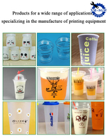 Máquina de Serigrafía Cilíndrica Curva Semiautomática para Vasos de Papel de Té con Leche, Venta al por Mayor de Fábrica